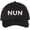 Black/White, variant on Nun Embroidered Baseball Cap | Sister Holy Women Text Church Christian Structured Hat (Forest/White)