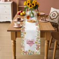 thumbnail image 2 of Mother's Day Table Runner 72 Inches, Spring Watercolor Flowers Pink Love Heart Bed Runner Dresser Scarves Tabletop for Indoor Outdoor Parties/Ceremony/Banquet, 14" x 72", 2 of 9