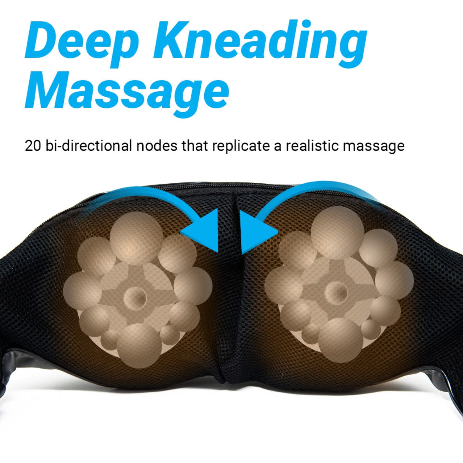 iReliev Shiatsu Back and Neck Massager with Heat Deep Kneading Massage for Neck, Back, Shoulder, Foot and Legs, Use at Home, Car, Office