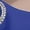 Blue, variant on FRSASU Women's Rhinestone Bows Ballet Flats Closed Toe Slip On Low Thick Heels Comfy Dance Walking Satin Shoes Blue