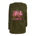 thumbnail image 4 of PuLe Christmas Sweaters for Women 2024 Winter Long Sleeve Crewneck Cute Snowman Print Pullover Shirts Warm Tops with Pockets ﻿, 4 of 4