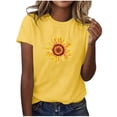 thumbnail image 2 of Shorts pour Femmes, Blouses pour Femmes, Mode Féminine Imprimé Manches Courtes Blouse Drôle Col Rond T-Shirt Tops, 2 of 5