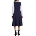 thumbnail image 3 of INSPIRE CHIC Vestido Pinafore Vintage para Mujeres con Encaje y Botones, Overoles Midi con Bolsillos L Azul Oscuro, 3 of 6