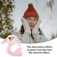 thumbnail image 2 of OUNONA Adorable Movable Rabbit Ears Earmuffs for Women Warm Plush Earmuffs for Winter Fall, 2 of 6