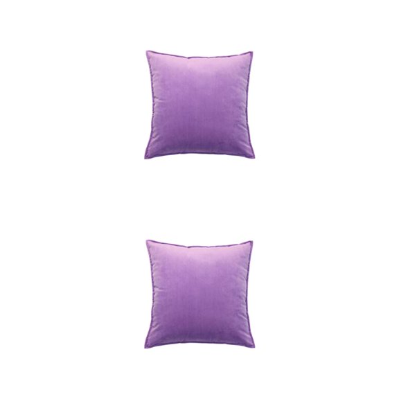 Inteprter Funda de cojín de asiento Funda de almohada de color sólido Púrpura Púrpura 40x40cm 2piezas
