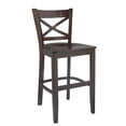 thumbnail image 4 of Cross Back Counter Stool in Cherry with Wood Seat, 4 of 5