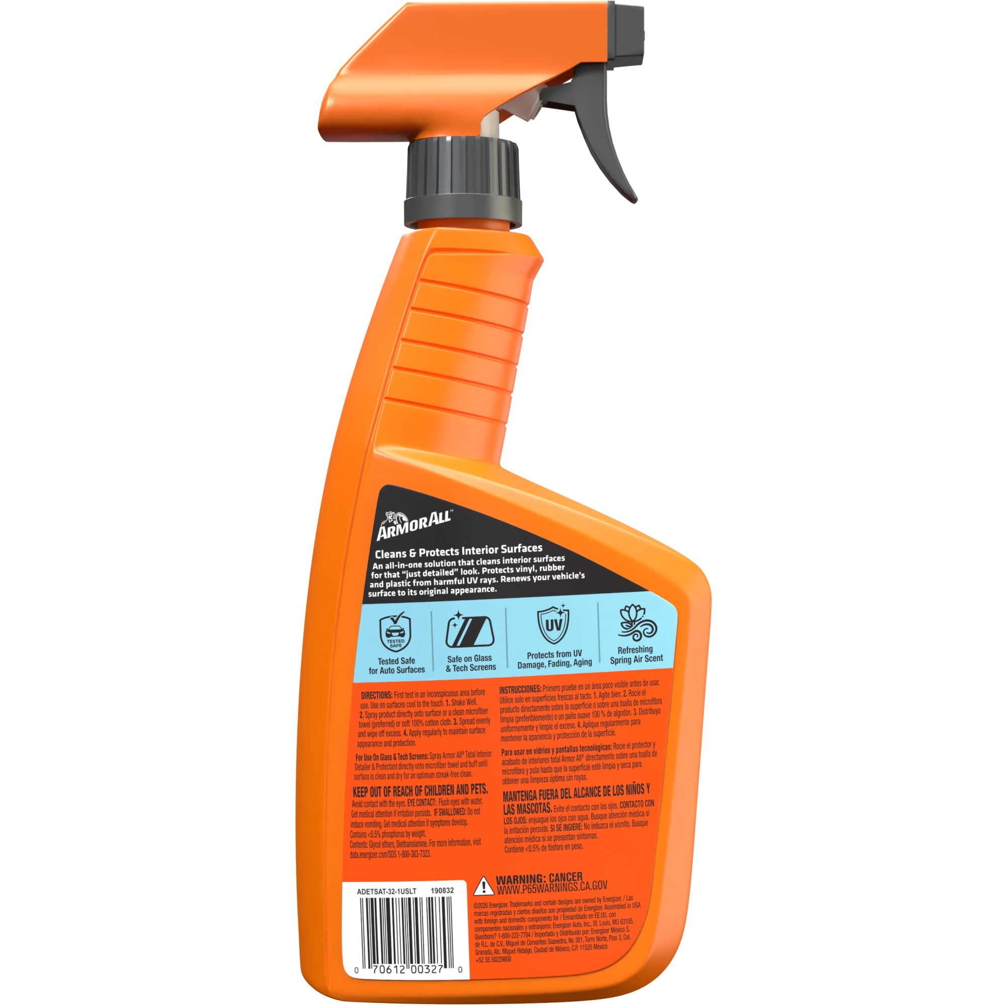 Armor All Total Interior Detailer and Protectant Spray, 32 fl oz Bottle