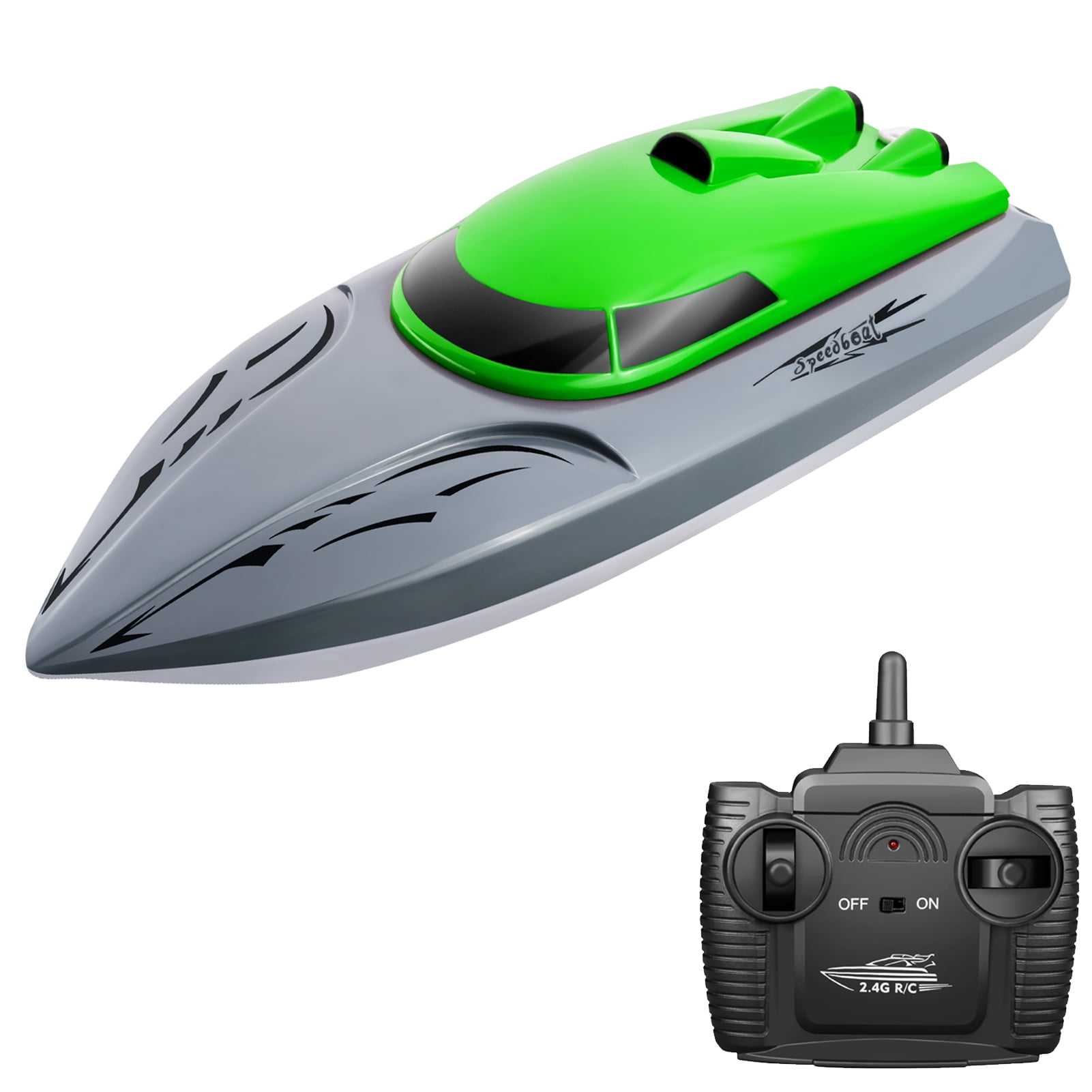 Over Reach Alarm 2.4GHz 25km/h High Speed RC Boat Electric Racing Boat Toy Gift 