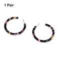 thumbnail image 4 of Dangle Earrings Leopard Print Smooth Circle Popular Accessories Statement Earring Anniversary Gift Ear Hook for Party Beach Use Blue, 4 of 7