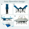 thumbnail image 6 of Gymax Wide Foldable Camping Cot Heavy-Duty Steel Sleeping Cot w/Sleeping Mattress Grey, 6 of 10