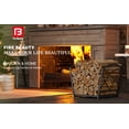thumbnail image 3 of Fire Beauty Firewood Log Rack, Iron Wood Lumber Storage Holder for Fireplace, Heavy Duty Log Storage Bin for Firepit Stove Accessories, 3 of 6