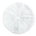 thumbnail image 3 of Faithtur Christmas Tree Skirt White Soft Plush Floor Mat Cover for Xmas Tree, 3 of 9