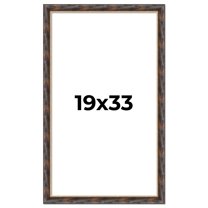 19x33 Frame Gold Real Wood Picture Frame Width 1.5 inches | Interior Frame Depth 0.5 inches |