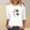 White, variant on VgaVtl Womens Tshirts Graphic Valentines 3/4 Sleeve Womens Tops Fancy Casual Black Holiday Crew Neck Loose Tops