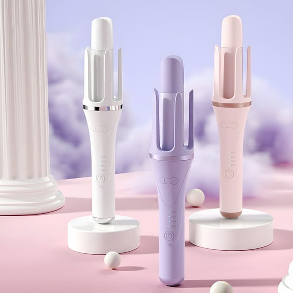 HIBIBUD Automatic Curling Iron for All Hair Types, Easy-to-Use Curling Wand, Long-Lasting Salon-Quality Curls and Waves, Ceramic Barrel Curling Iron, Fast Heating Wand