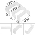 thumbnail image 1 of MYG 3Pcs/set Acrylic Display Stand White, Jewelry Showcase Storage Rack Shelf Holder,Thickness 0.12in, 1 of 9