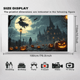thumbnail image 5 of Halloween Theme Scary Witch Castle Banner Pumpkin Design Bat Graphics for Halloween Party Outdoor Decoration Night Celebration, 5 of 9