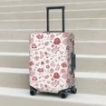 thumbnail image 2 of Lsque Flower Leaves Printed Luggage Cover, Travel Luggage Protector,Scratch and Dirt Resistant, Fits 18-32 Inch Luggage - Large, 2 of 9
