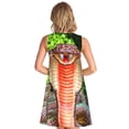 thumbnail image 2 of Bixox Robe Sans Manches à Imprimé Serpent pour Femmes avec Poches, Robe Décontractée Longueur Genou pour l'Été-Petite, 2 of 7