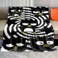 thumbnail image 3 of Manta de franela negra Sanrio Bad Badtz Maru Keroppi de 6 tamaños, manta para sofá, manta para el almuerzo, periféricos de anime, regalo, 3 of 5