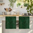 thumbnail image 4 of Green Black Kitchen Towels Set of 3, Elegant Modern Abstract Art Luxury Absorbent Dish Towels for Kitchen, Microfiber Hand Towel, Quick Drying Tea Towel for Cleaning Decorative Dishcloths, 4 of 7