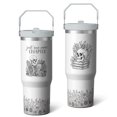 thumbnail image 2 of 1pc Book Lover 30oz Tumbler with Straw & Handle - Insulated Stainless Steel Cup | Holiday Gift for Man Women (Christmas, Valentine's, Birthday), 2 of 7