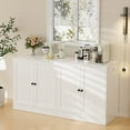 thumbnail image 6 of RichYa 31.5W Buffet Cabinet Credenza & Sideboard,Farmhouse Double-Door Storage Coffee Bar for Dining Room,White, 6 of 6