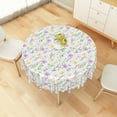 thumbnail image 6 of Nanqianyi Spring Wildflower Round Tablecloth 60 inch, Watercolor Flowers Plants for Kitchen Dinner Decor Table Cloth Cover, 6 of 8