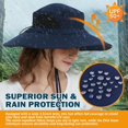 thumbnail image 5 of Wide Brim Sun Hat, UPF 50+ UV Protection Waterproof Packable Bucket Hat for Men & Women, Fishing Hiking Beach Garden, 5 of 5