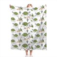 thumbnail image 6 of Turtle Blanket for Girls Women Gifts Turtles Florals Throw Blanket for Kids Adults Ultra Soft Cozy Fleece Blanket for Couch Sofa \u200bBed 40"x50", 6 of 6