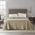 thumbnail image 2 of Comfort Classics Micro Fleece Knitted Soft Blanket, Beige, Twin, 2 of 4