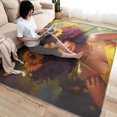thumbnail image 2 of African American Girl Rug 2x3 Area Rugs Sunflower Rugs for Entryway, Woman Carpet for Bedroom Living Room, Machine Washable Non-Slip Indoor Door Mat, Soft Low Pile Area Rug, Small Decorative Rug, 2 of 7