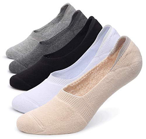 Women Socks Liner Boat Invisible No Show Cotton Non Slip Grip Low Cut Size 9-11 