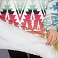 thumbnail image 3 of Oversized Wearable Blanket Hoodie,Rainbow Ethnic Pattern Sherpa Blanket Hoodie with Super Pockets,Super Warm Fuzzy Pullover for Women & Men, 3 of 6