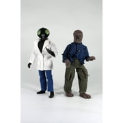 Mego Horror Flocked Fly and Flocked Werewolf Collectible Action Figure 2 Pack with Collectible Coin