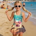 thumbnail image 3 of Uourmeti Cartoon Axolotl & Underwater Fish Swim Dress for Girls - Sleeveless Skirted One-Piece Bathing Suit, Quick Dry & Stretchy for Beach Pool Vacation, 3 of 8