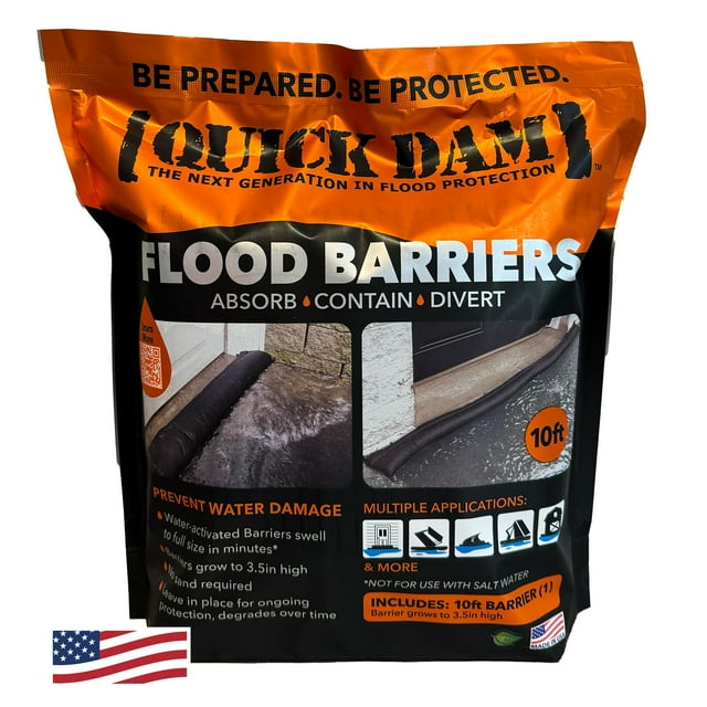 Barrera contra inundaciones activada por agua Quick Dam QD610-1 negra