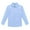 Blue, variant on Bienzoe Little Boy's School Uniform Long Sleeve Button Down Cotton Shirt White 6
