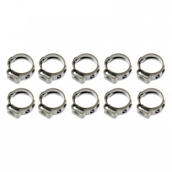 KarParts360 Fuel Hose Clamp | Steel | Silver | Metal Pinch Style | 0.31 Inches Diameter | Other Clamp Mechanism