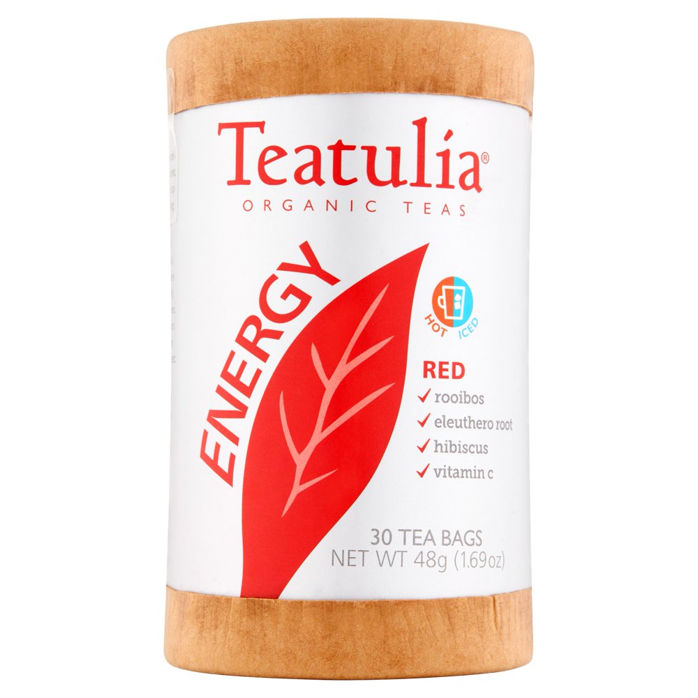Teatulia Energy Organic Red Teas, 30 tea bags, 1.69 oz (Pack of 6