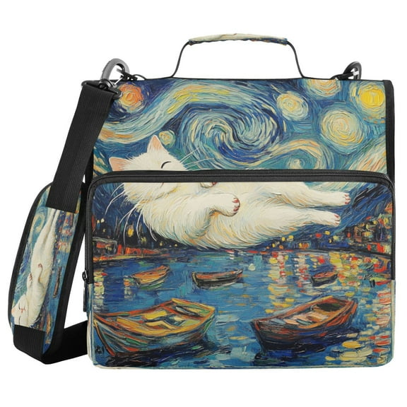 YAZAOO Zipper Binder trapper keeper Documents Organized Design Cosmic Bliss Printed