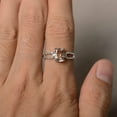 thumbnail image 3 of HeartsAndYou 0.6ct Natural Peach Morganite Engagement Ring 14k SOLID White Gold Solitaire, 3 of 8