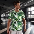 thumbnail image 3 of Wukai Football 7 Print Men's Short-Sleeved Mesh T-Shirt,Quick-Dry Short Sleeve Workout T-Shirt-, 3 of 8