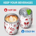 thumbnail image 4 of Christmas 12oz Stainless Steel Insulated Wine Tumbler with Lid and Straw – Double Wall Vacuum Mug for Hot & Cold Drinks, 304 Steel Interior, Sweat-Free Design, 4 of 5