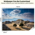 thumbnail image 3 of Peel and Stick Wallpaper Waterproof Ancient ruins plateau Monte Alban Mexico Wall Mural Decor Self Adhesive and Removable 100in x 144in, 3 of 8