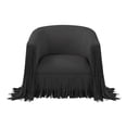 thumbnail image 2 of Maklaine Vegan Leather Black Swivel Chair Rectangular 30.5"W x 30.8"D x 28"H Assembled, 2 of 6