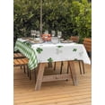 thumbnail image 2 of St. Patrick's Day Outdoor Tablecloth - 60x84 Inch Rectangle Dining Table Cover, Cute Puppy Shamrock Hat Dog Green Plaid Waterproof Outdoor Table Cloth with Umbrella Hole & Zipper for Picnic/Patio, 2 of 7