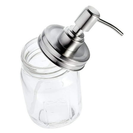 SEWOART 2pcs Stainless Steel Pump Dispenser Lids Rust Proof Bathroom Accessories for Mason Jar