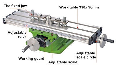310*90mm Milling Machine Mini Lathe With Cross Sliding Table Multi-function 