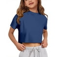 thumbnail image 2 of Girls Crop Tops Short Sleeve T-Shirts for Girl Crew Neck Basic Tee, 2 of 8